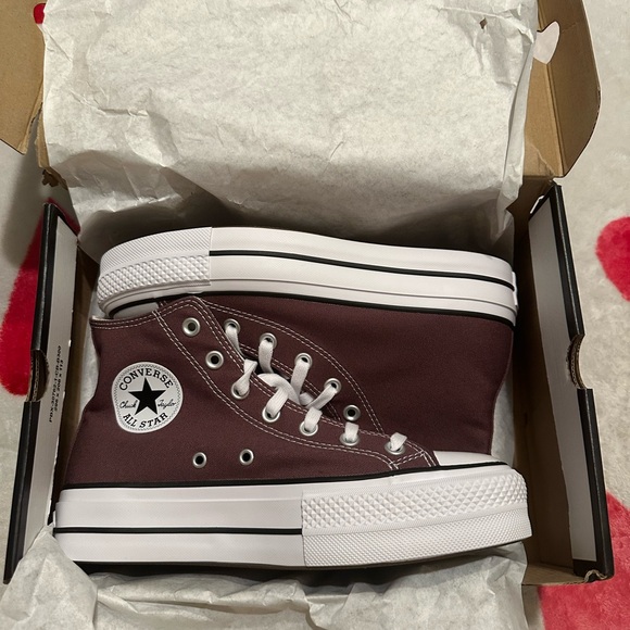 New Converse Chuck Taylor All Star Lift Platform Canvas Trail MixedNatural Ivory - Picture 9 of 14